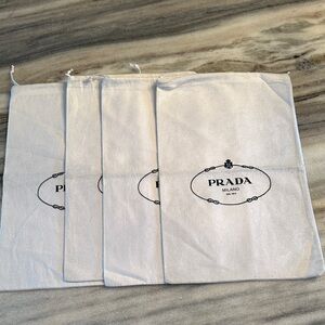 PRADA SHOE DUST BAGS -set of 4 -AUTHENTIC